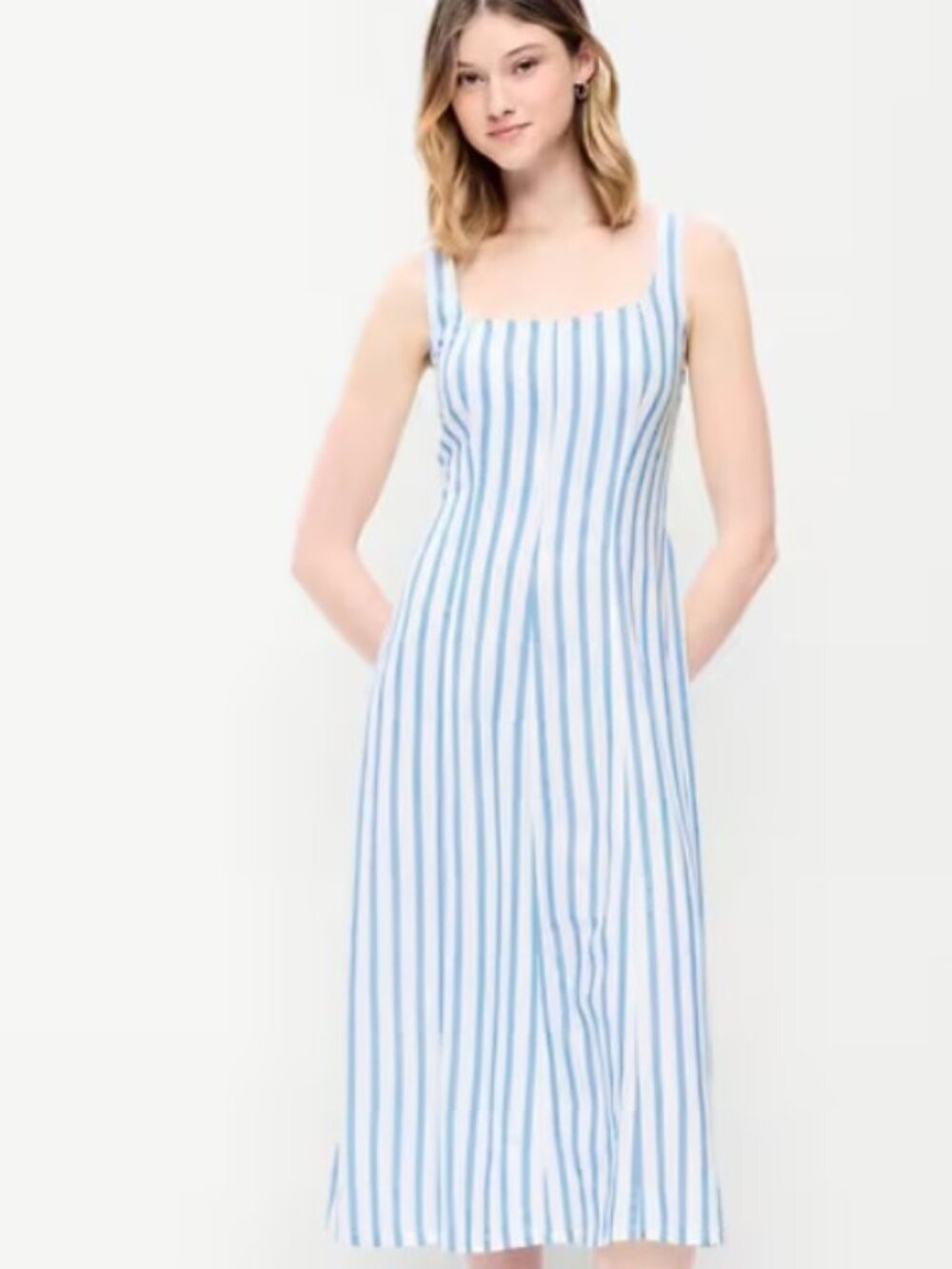 Sleeveless linen dress size medium